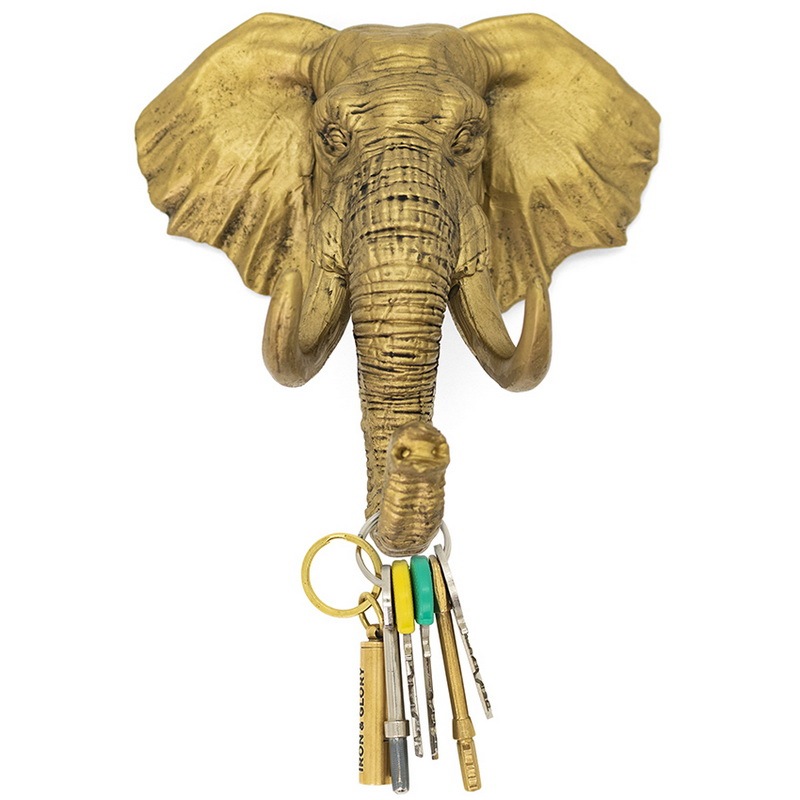 Iron&Glory Never Forget - Gold Elephant Key Hanger